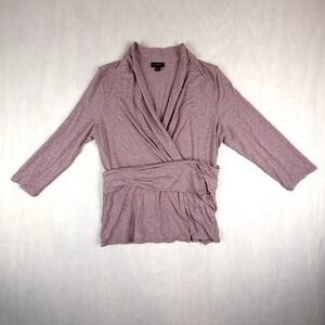 J Jill Tunic Wrap Womens M Wearever Collection Heathered Pink 3/4 Sleeve Shawl